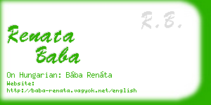 renata baba business card