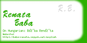 renata baba business card